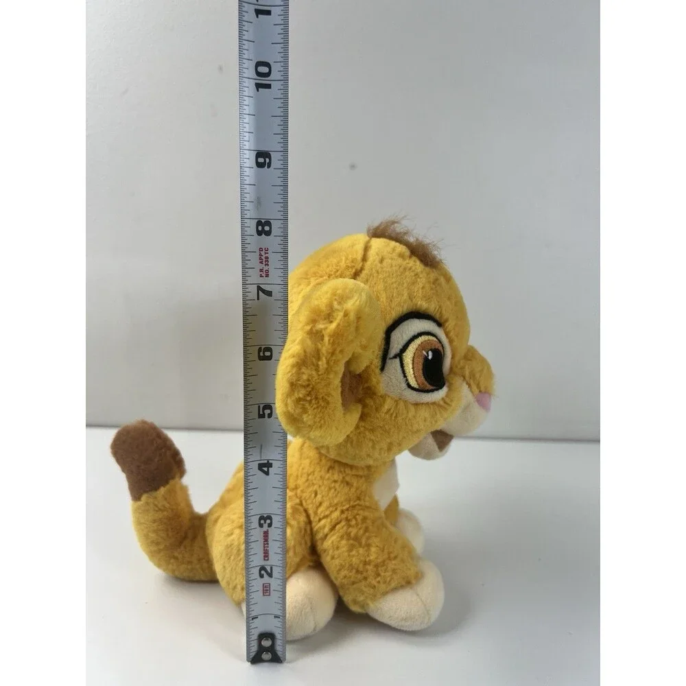 Disney Parks Lion King Simba Baby Lion Cub Sitting Plush Embroidered Eyes 8” Toy